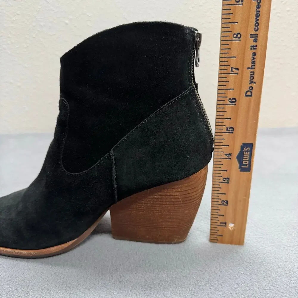 Kork Ease Lapra Wedge Boots‎ Womens 10M Black Suede Leather Western Boho Casual